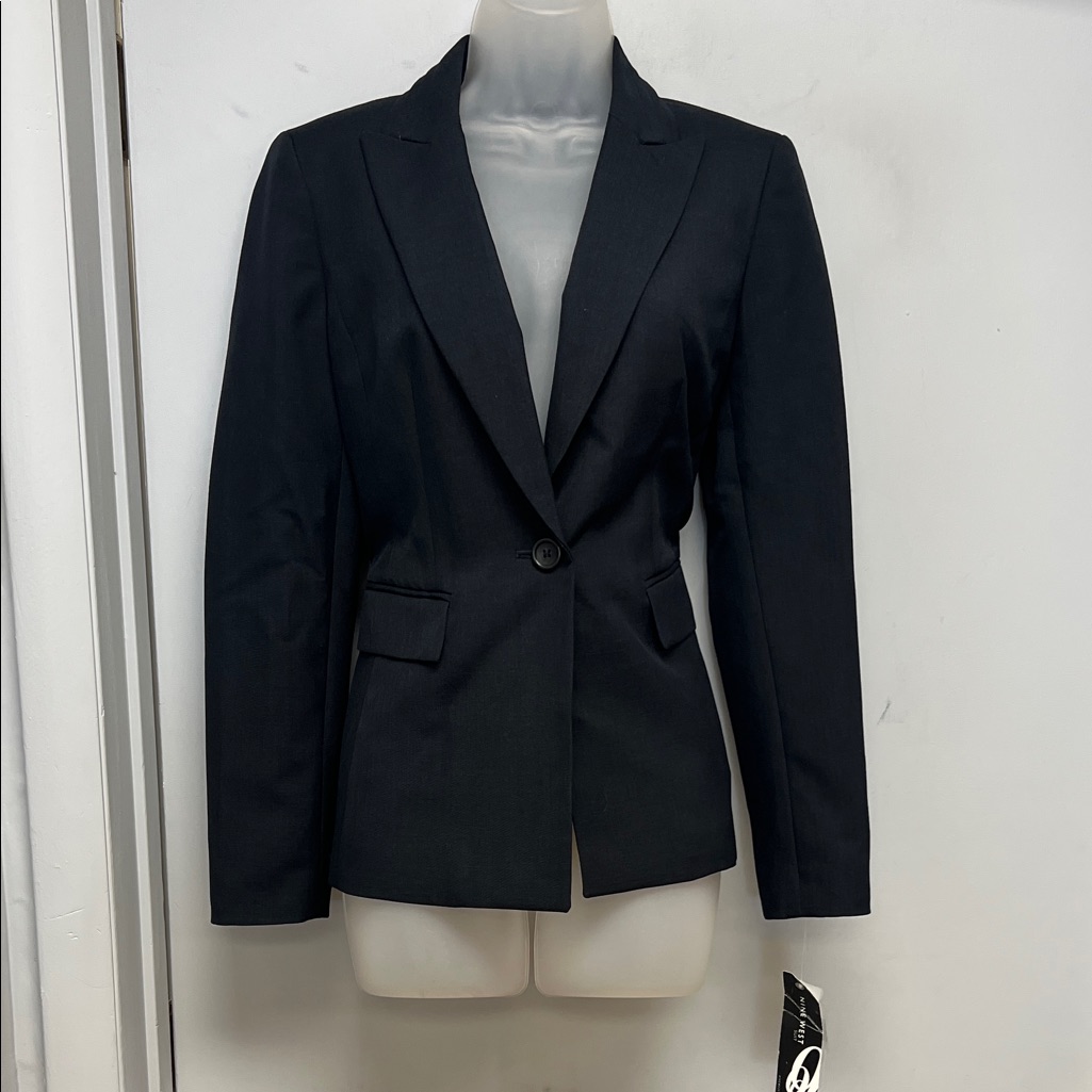 Nine West Tailored Suit Blazer | Women’s Size 4 | Navy Blue | Nwt